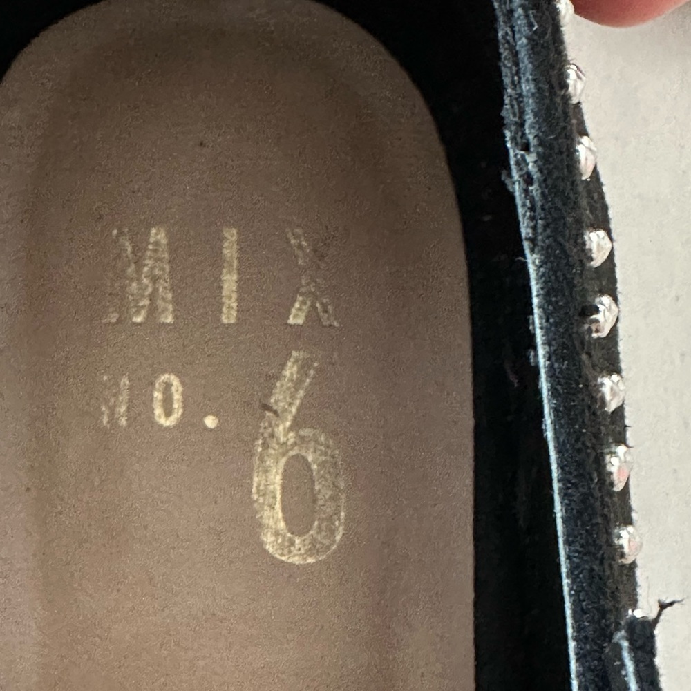 Mix no.6 black beaded ankle strap dress shoes. Size 6.5 - Picture 4 of 5